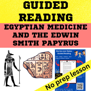Preview of Ancient History - Ancient Egyptian Medicine Guided Reading Worksheet, Slides