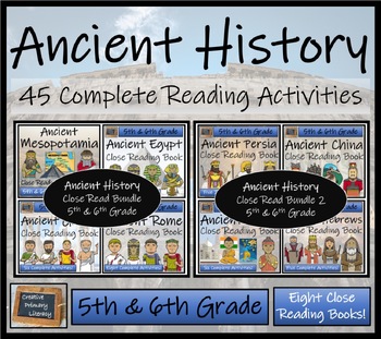 Preview of Ancient History Close Reading Book Mega Bundle | 5th Grade & 6th Grade