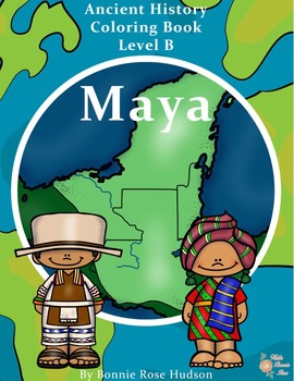 Preview of Ancient History Coloring Book: Maya-Level B