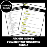 Ancient History Documentary Questions - Growing Bundle