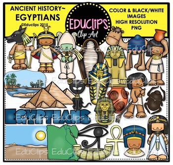 Preview of Ancient History - Egyptians Clip Art Bundle {Educlips Clipart}