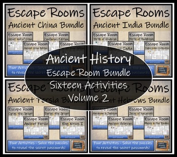 Preview of Ancient History Escape Room Mega Bundle | Volume 2 | 5th & 6th Grade