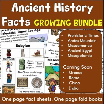 Preview of Ancient History Fact Sheets & Fold Books