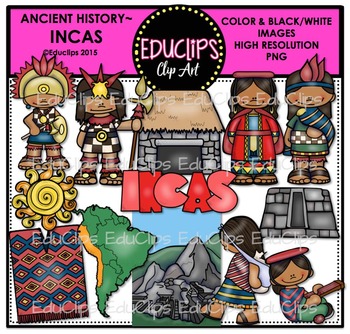 Preview of Ancient History - Incas Clip Art Bundle {Educlips Clipart}