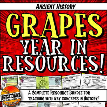 Preview of Ancient History Key Concept GRAPES Activities, Year in Resources, & Worksheets