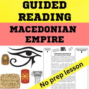 Preview of Ancient History - Macedonian & Alexander the Great Guided Reading Worksheet
