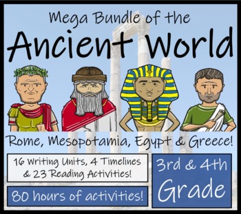 Preview of Ancient History Mega Bundle | 3rd & 4th Grade | 80 hours of Activities