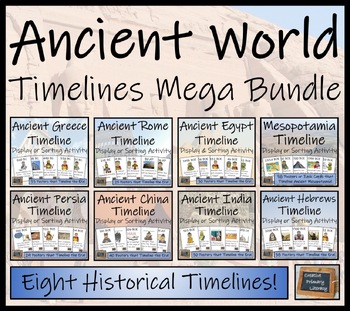 Preview of Ancient History Mega Bundle of Timeline Display and Sorting Activities