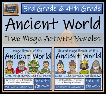 Preview of Ancient History Mega Bundles 1 & 2 | 3rd & 4th Grade | 160 hours of Activities
