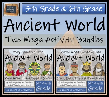 Preview of Ancient History Mega Bundles 1 & 2 | 5th & 6th Grade | 160 hours of Activities