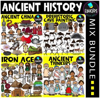 Preview of Ancient History Mix Clip Art Bundle {Educlips Clipart}