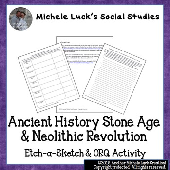 Preview of Ancient History Stone Age & Neolithic Revolution Etch-A-Sketch & ORQ