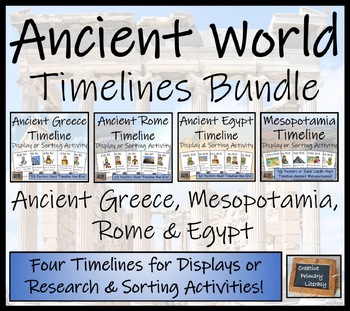 Preview of Ancient History Timeline Display and Sorting Activity Bundle