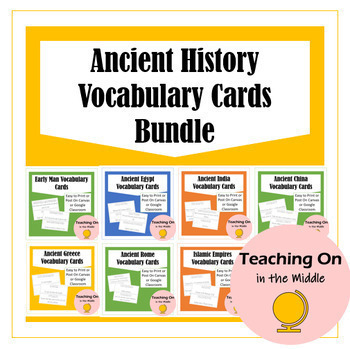 Preview of Ancient History Vocabulary Cards Bundle