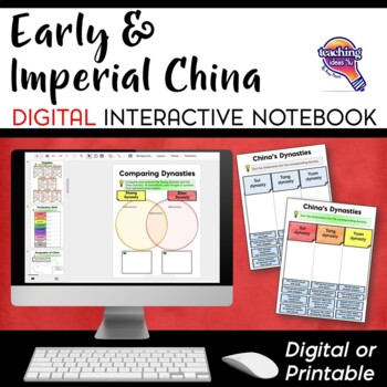 Preview of Ancient & Imperial China & the Mongols DIGITAL Interactive Notebook 