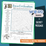 Ancient Inca Word Search Puzzle Civilization, Empire Activ