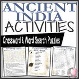 Ancient India Activities Crossword Puzzle and Word Search