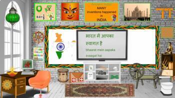 Preview of Ancient India Bitmoji Virtual Classroom Template Daily Agenda
