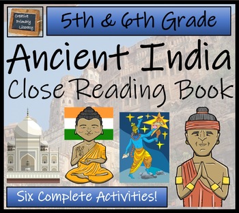 Preview of Ancient India Close Reading Comprehension Book | 5th Grade & 6th Grade
