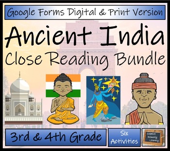 Preview of Ancient India Close Reading Passages | Digital & Print | 3rd Grade & 4th Grade
