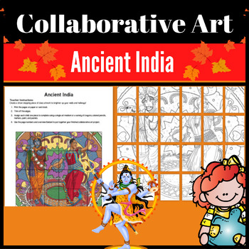 Preview of Ancient India  Collaborative Poster Art Project Bulletin board Craft