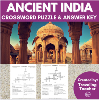 Preview of Ancient India Crossword Puzzle + Answer Key: Activities