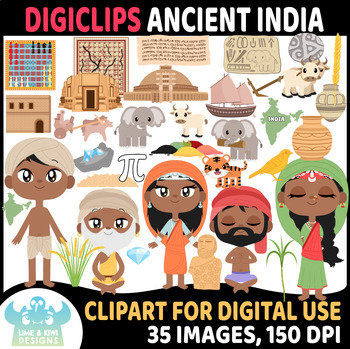 Preview of Ancient India DigiClips, Movable Digital Pieces, Digital Moveable Images