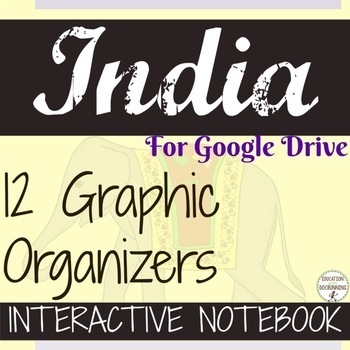 Ancient India Digital Interactive Notebook Graphic organizers