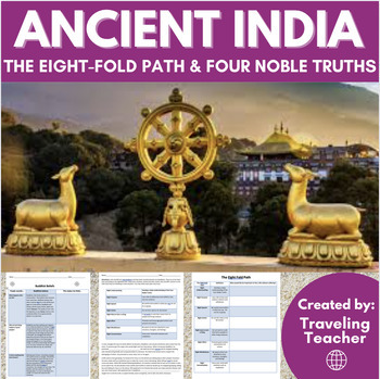 Preview of Ancient India: Eightfold Path & Four Noble Truths: Buddhism Reading Activities