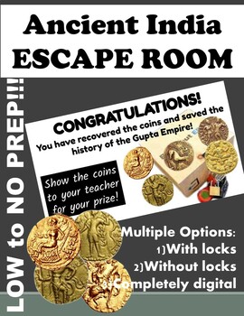 Preview of Ancient India Escape Room (Digital and Printable Breakout)