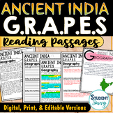 Ancient India GRAPES Activities Reading Passages Geography