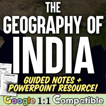 Preview of Ancient India Geography + Monsoons Lesson Guided Notes and PowerPoint Activity