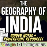 Ancient India Geography + Monsoons Lesson Guided Notes and