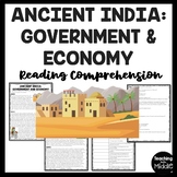 Ancient India Government and Economy Reading Comprehension
