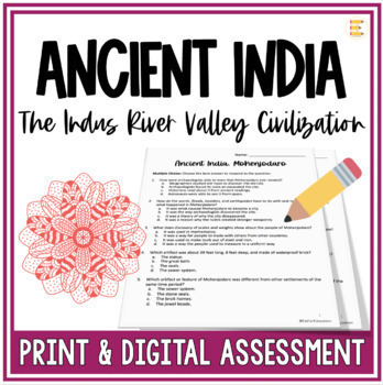 Preview of Ancient India Indus River Valley Test - Ancient Civilizations