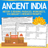 Ancient India:  Informational History Passages, Worksheets