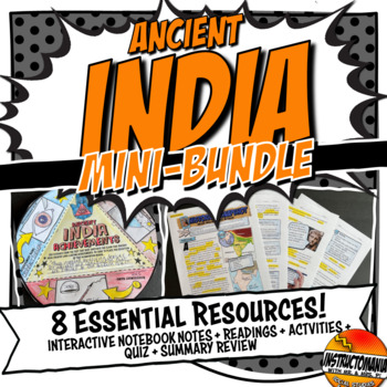 Preview of Ancient Resources India Interactive Notebook Bundle or Independent Work Packet