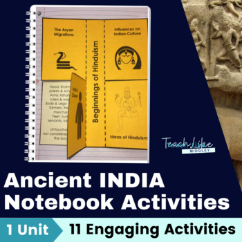 Preview of Ancient India Interactive Student Notebook Foldable Activities