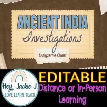 Preview of Ancient India Investigation Unit Introduction Google Slides Editable Social Stud