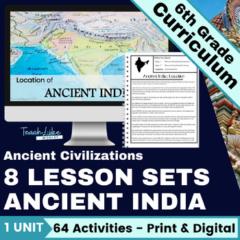 Preview of 6th Grade Ancient India Lesson Set Bundle - Ancient India Activities