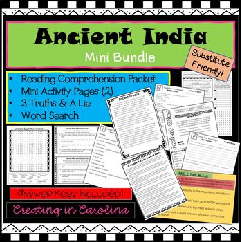 Preview of Ancient India MINI Bundle! No Prep!