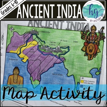 Preview of Ancient India Map Activity (Indus Civilizations, Maurya & Gupta Empire)
