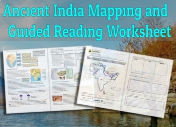 Preview of Ancient India: Mapping Activity and Reading Guided Worksheet