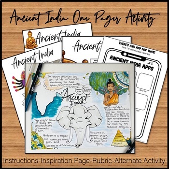 Preview of Ancient India One Pager Activity| Ancient Civilizations One Pagers