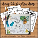Ancient India One Pager Activity| Ancient Civilizations On
