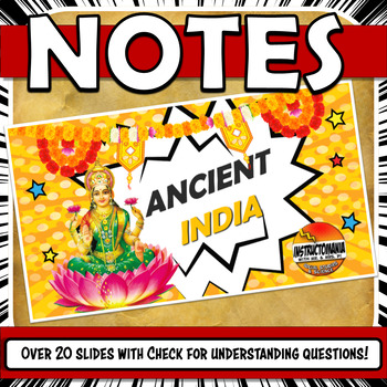 Preview of Ancient India PowerPoint Notes and Google Slides Presentation