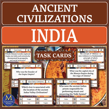 Preview of Ancient India Quiz: Task Cards