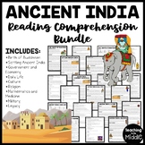 Ancient India Reading Comprehension Worksheet Bundle Ancie