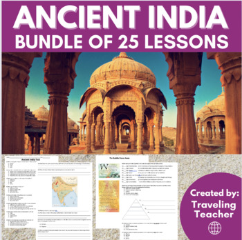 Preview of Ancient India Unit: Bundle of 25 Lessons: Reading Passages + Activities
