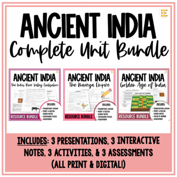 Preview of Ancient India Unit World History Bundle - Ancient Civilizations